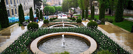 Фонтаны на Каскадной лестнице в Кисловодске