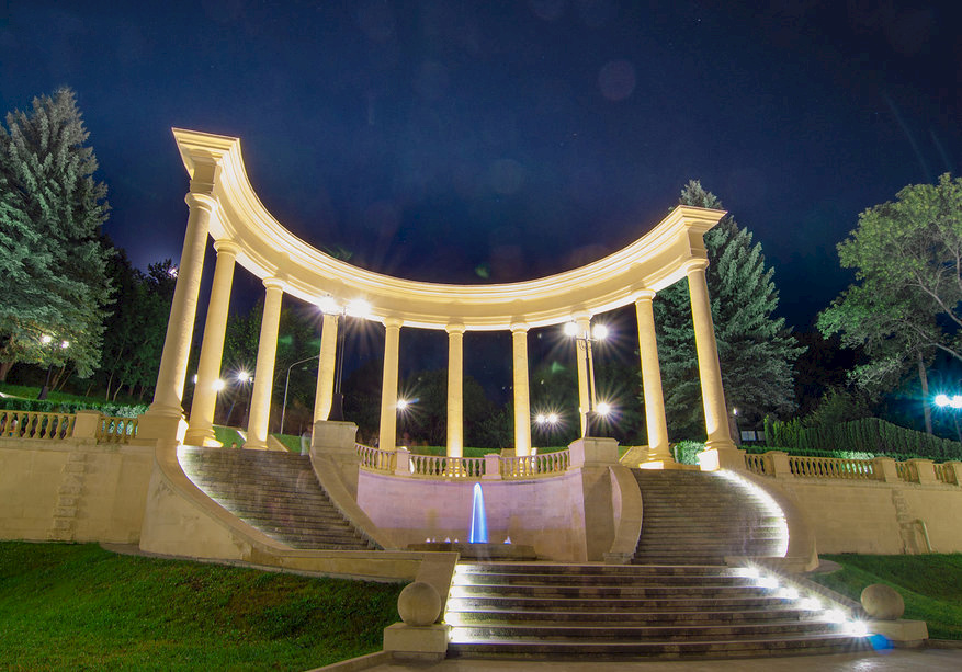 Фонтаны на Каскадной лестнице в Кисловодске