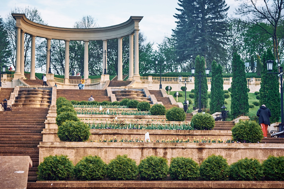 Фонтаны на Каскадной лестнице в Кисловодске